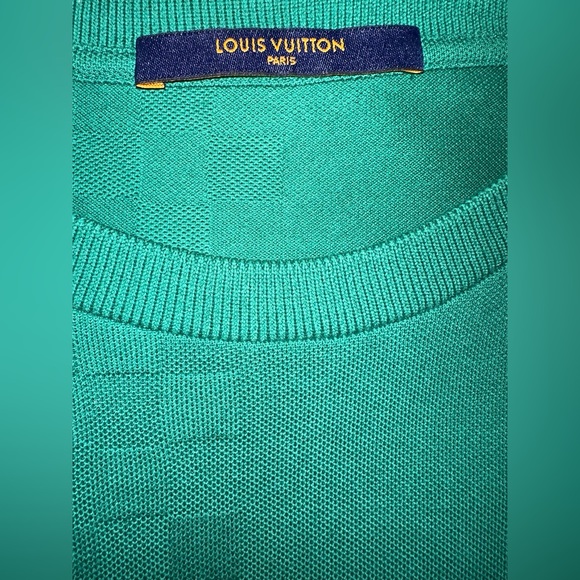 Louis Vuitton Signature Green Plaid Pattern T-Shirt, Limited Edition - Picture 4 of 6